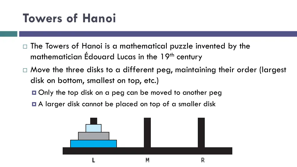 towers of hanoi
