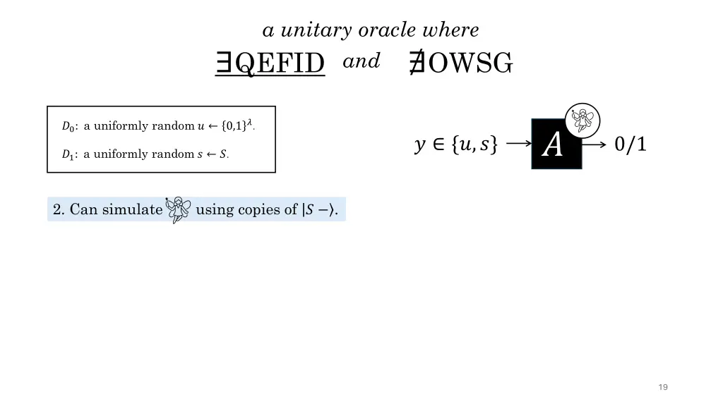 a unitary oracle where 1