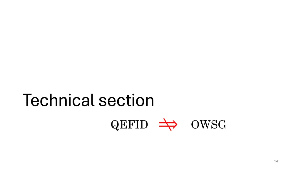 technical section