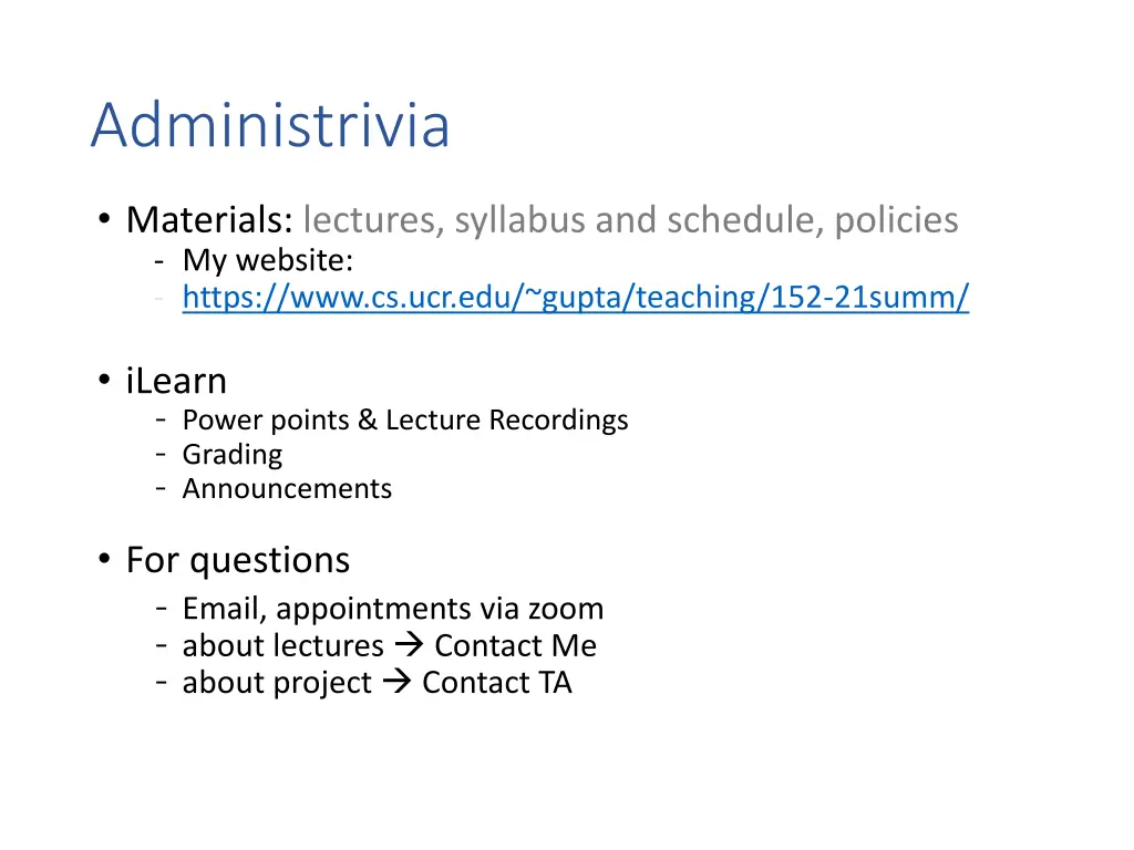 administrivia