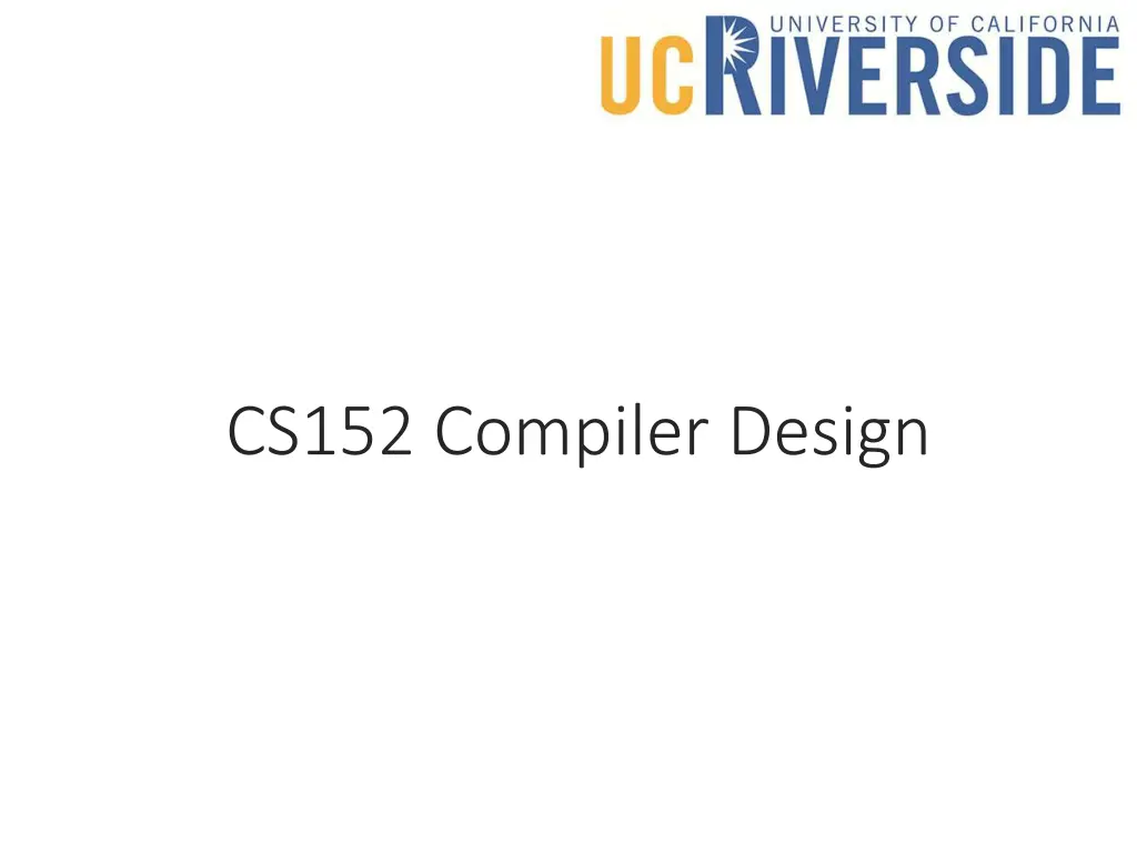 cs152 compiler design