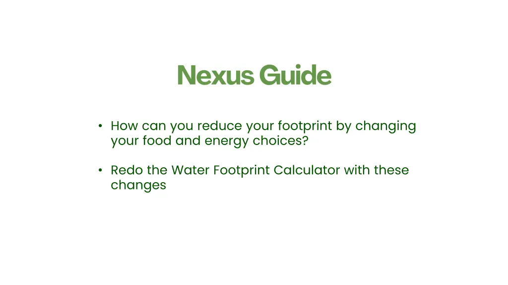 how can you reduce your footprint by changing