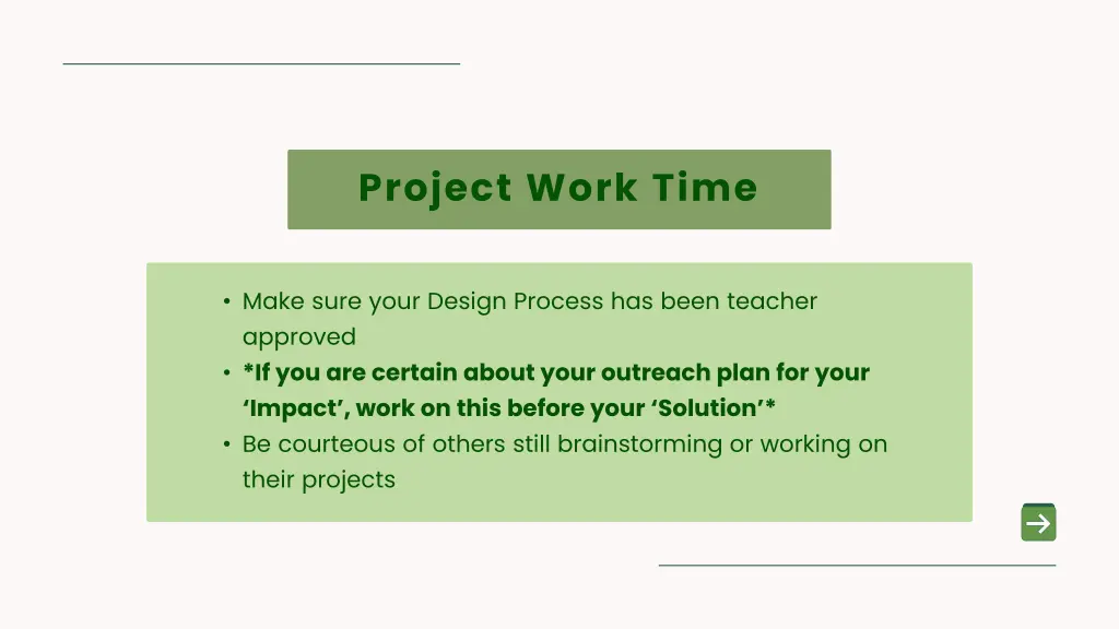 project work time 1