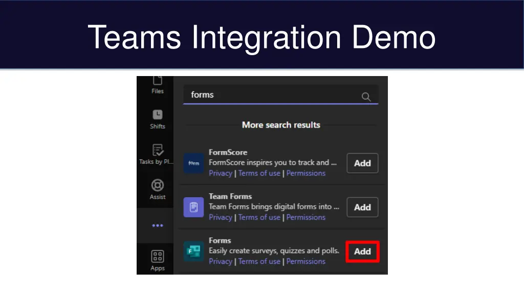 teams integration demo