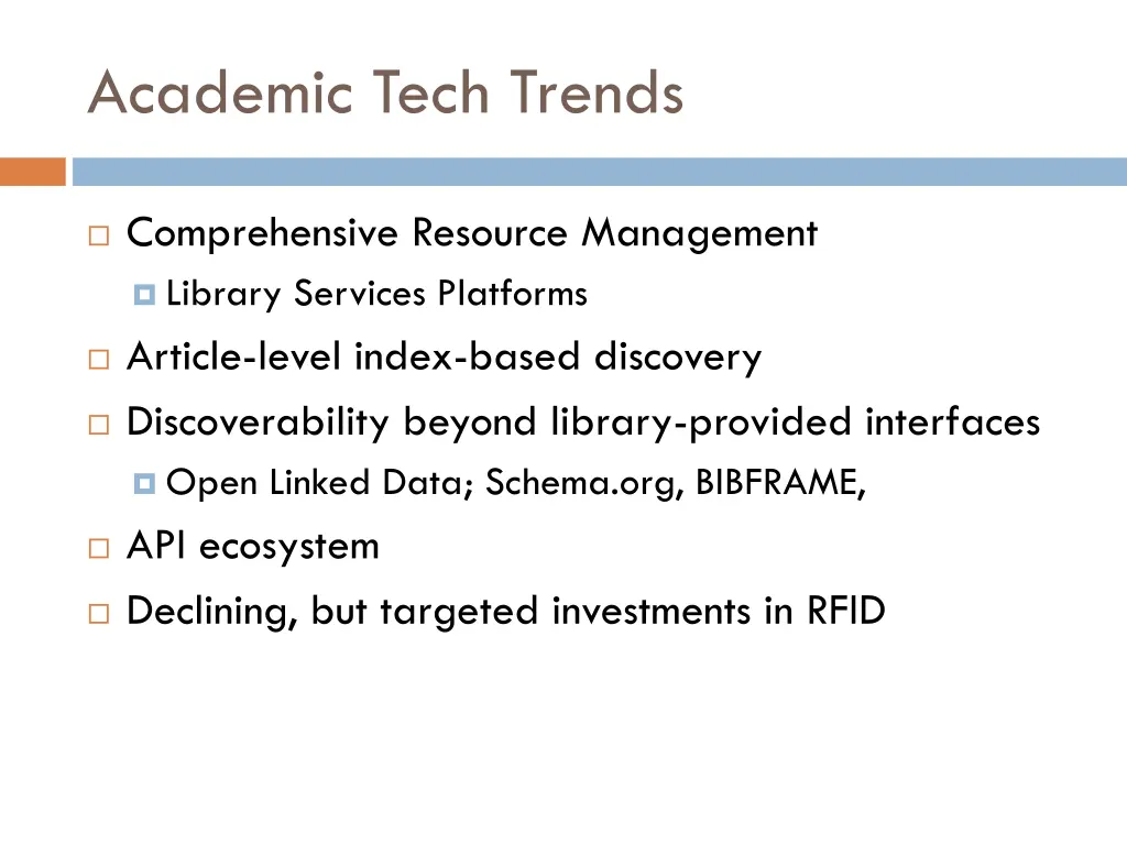 academic tech trends