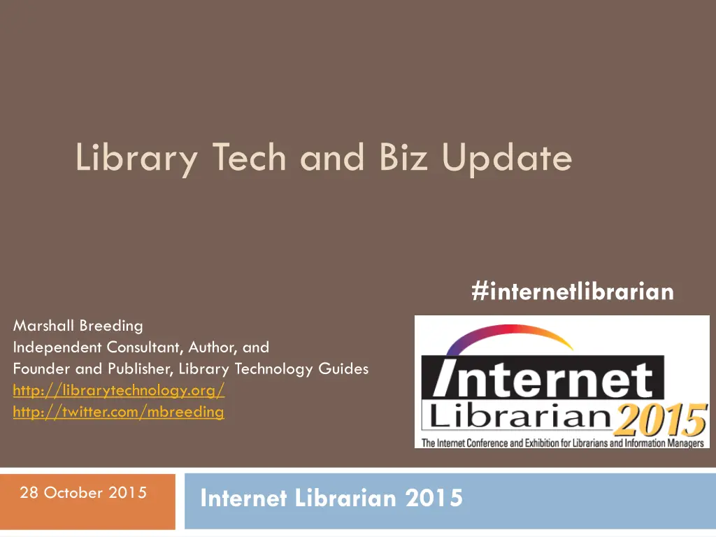 library tech and biz update