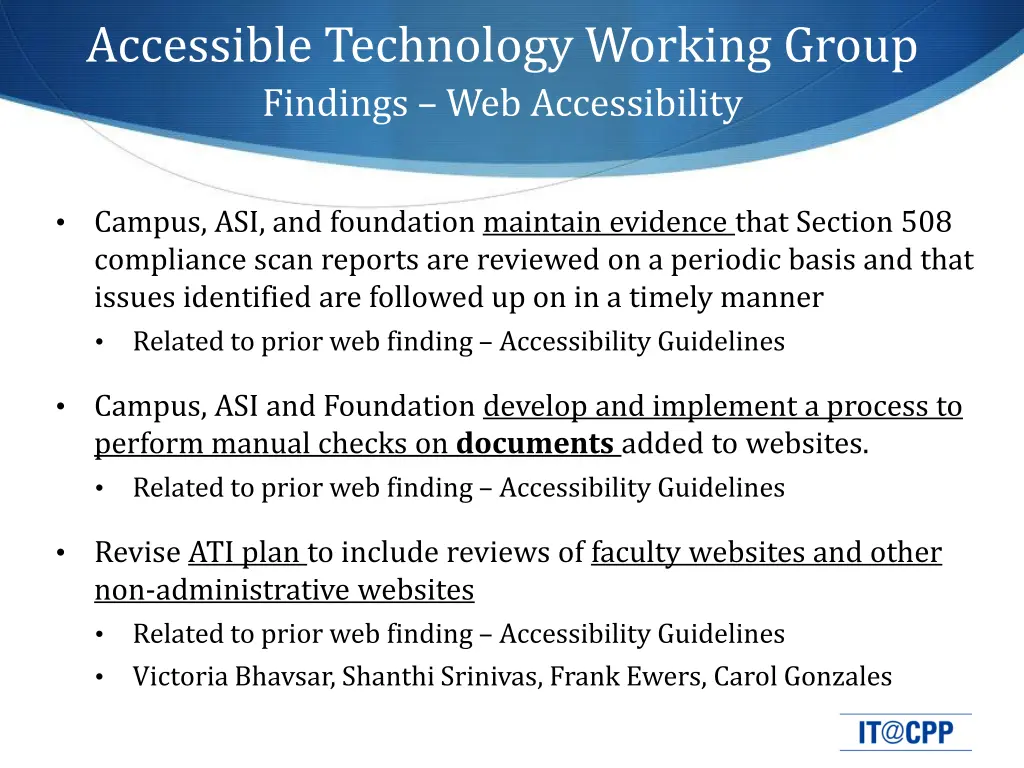accessible technology working group findings 6