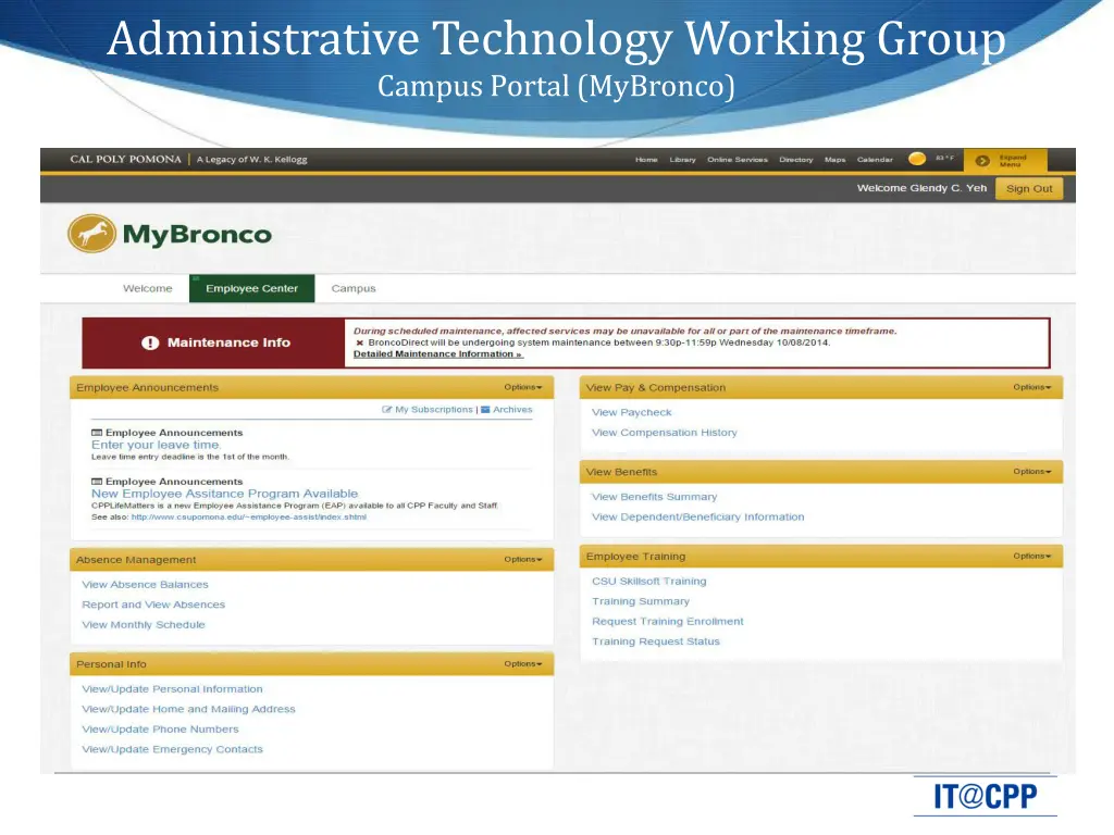 administrative technology working group campus 3
