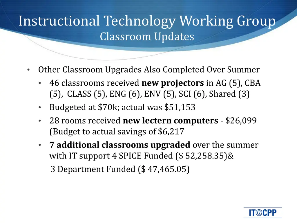 instructional technology working group classroom 2