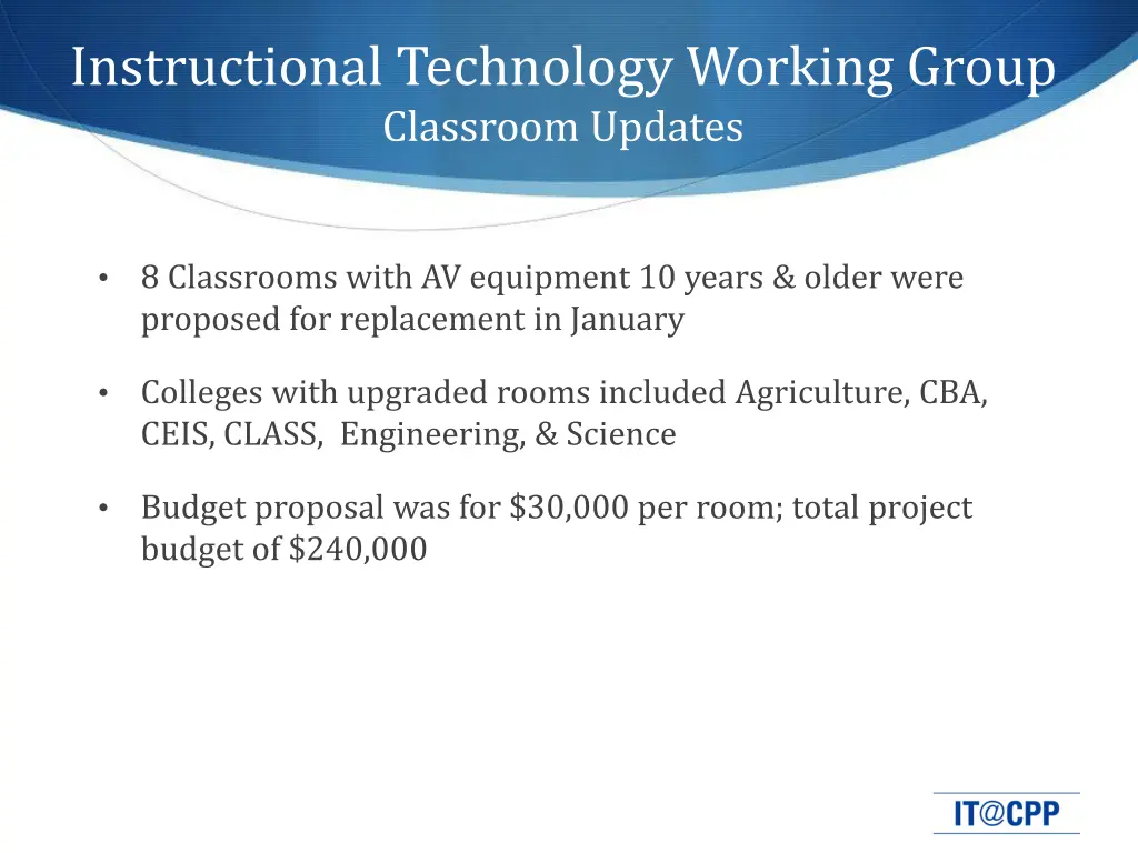 instructional technology working group classroom