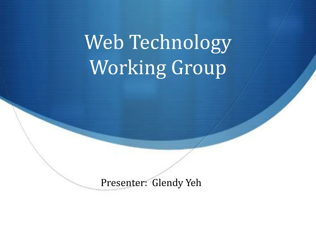 web technology working group