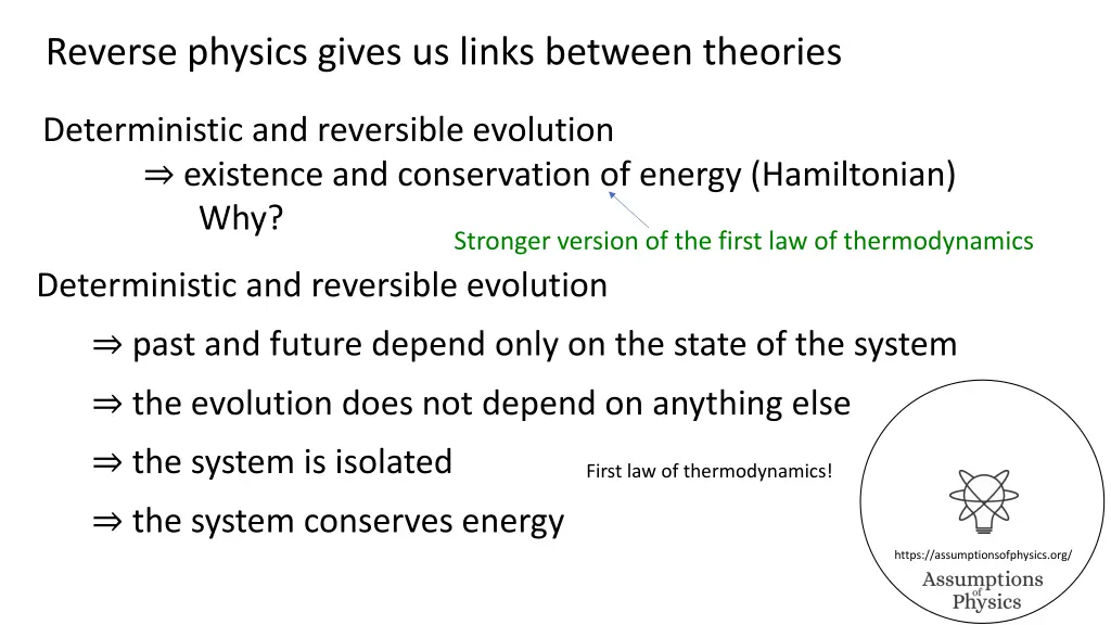 reverse physics gives us links between theories