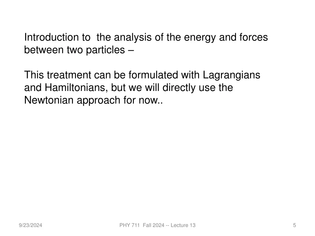 introduction to the analysis of the energy