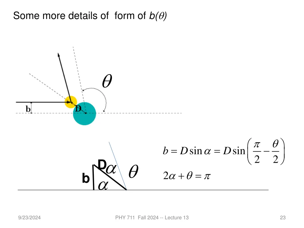 some more details of form of b