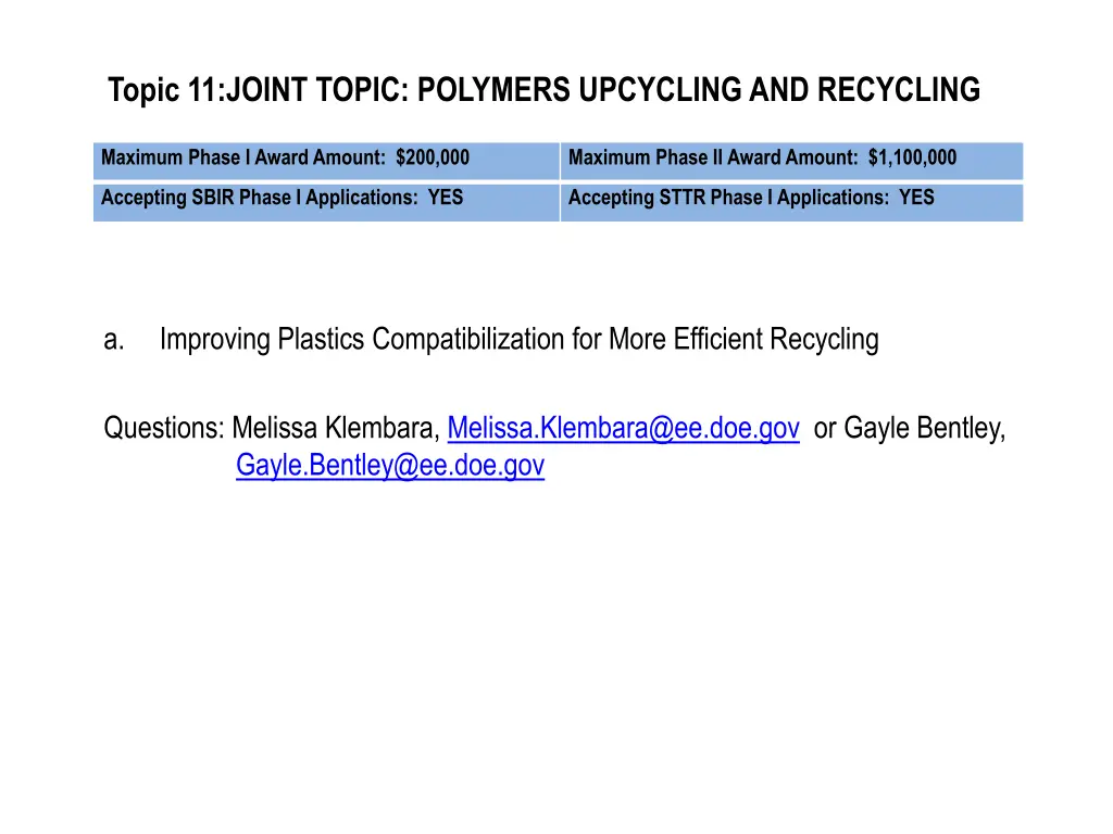 topic 11 joint topic polymers upcycling