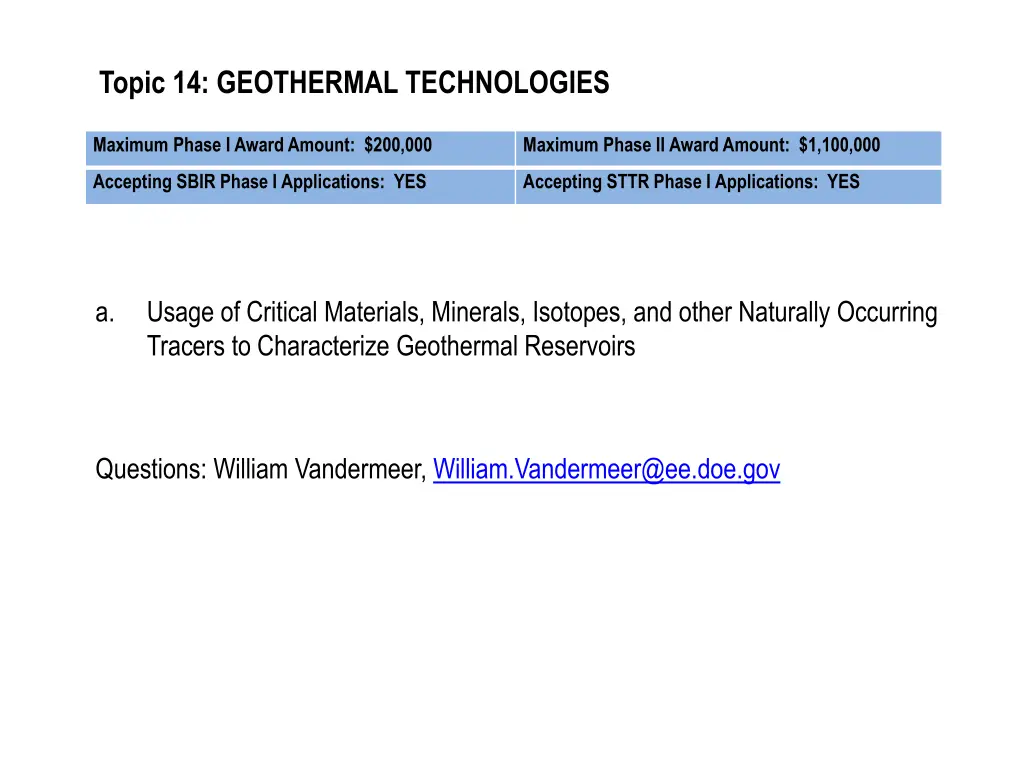 topic 14 geothermal technologies