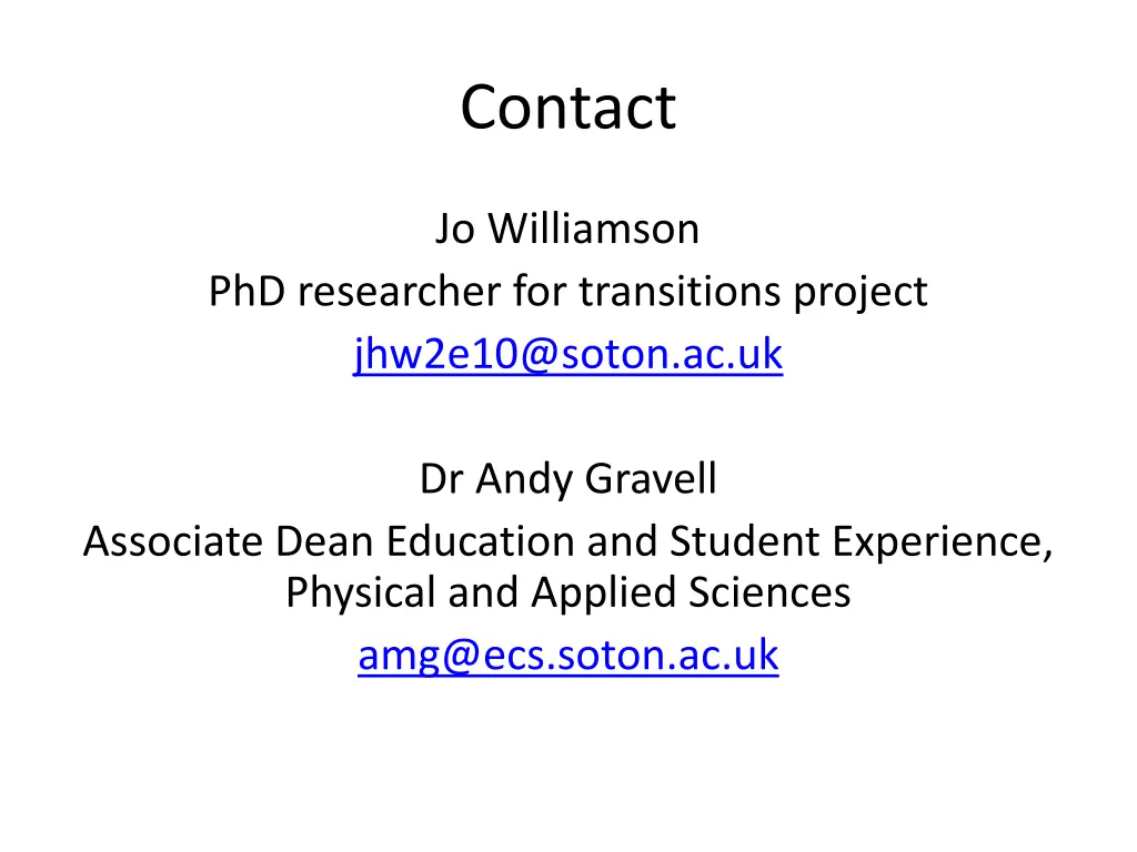 contact