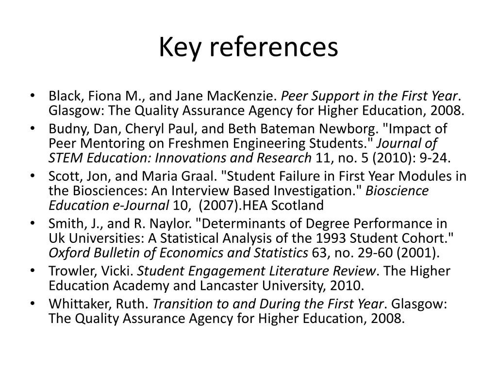 key references