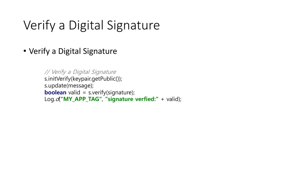 verify a digital signature