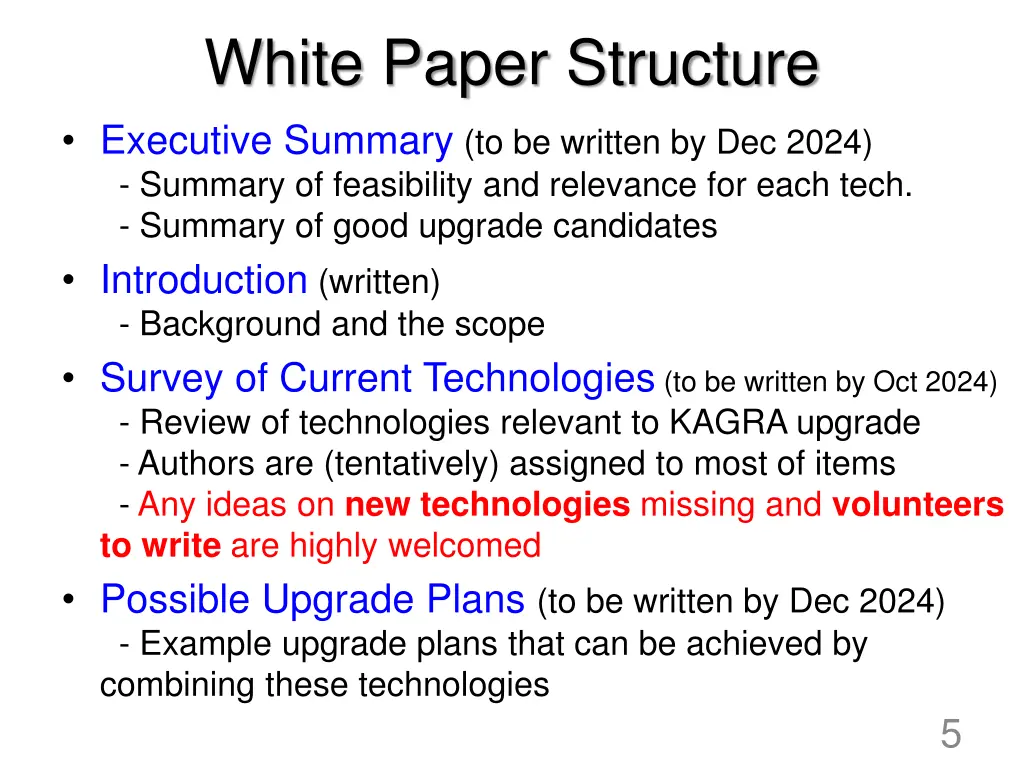 white paper structure executive summary