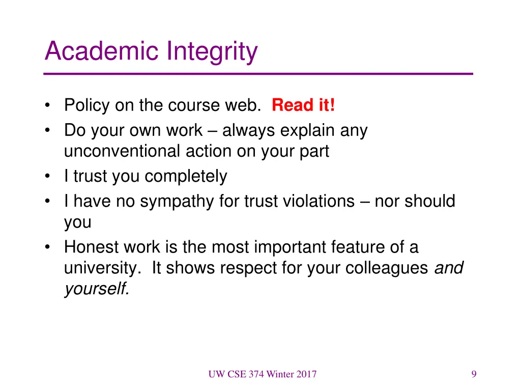 academic integrity