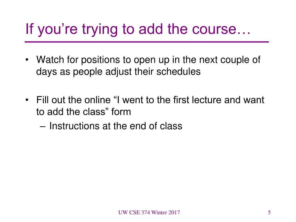 if you re trying to add the course