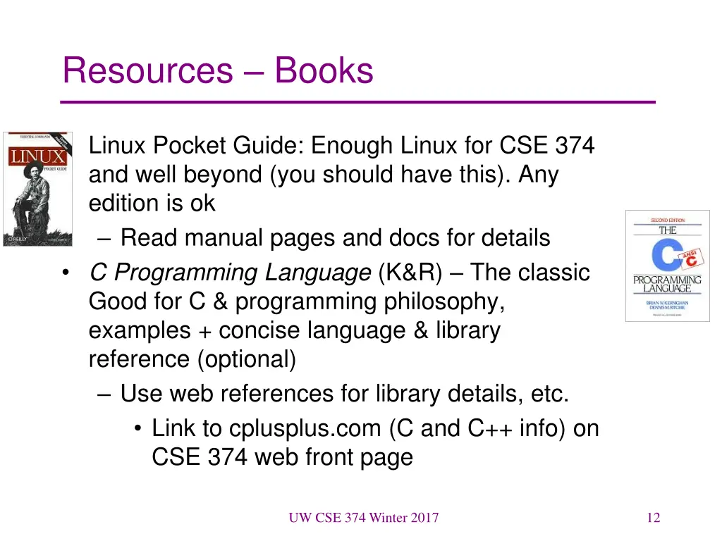 resources books