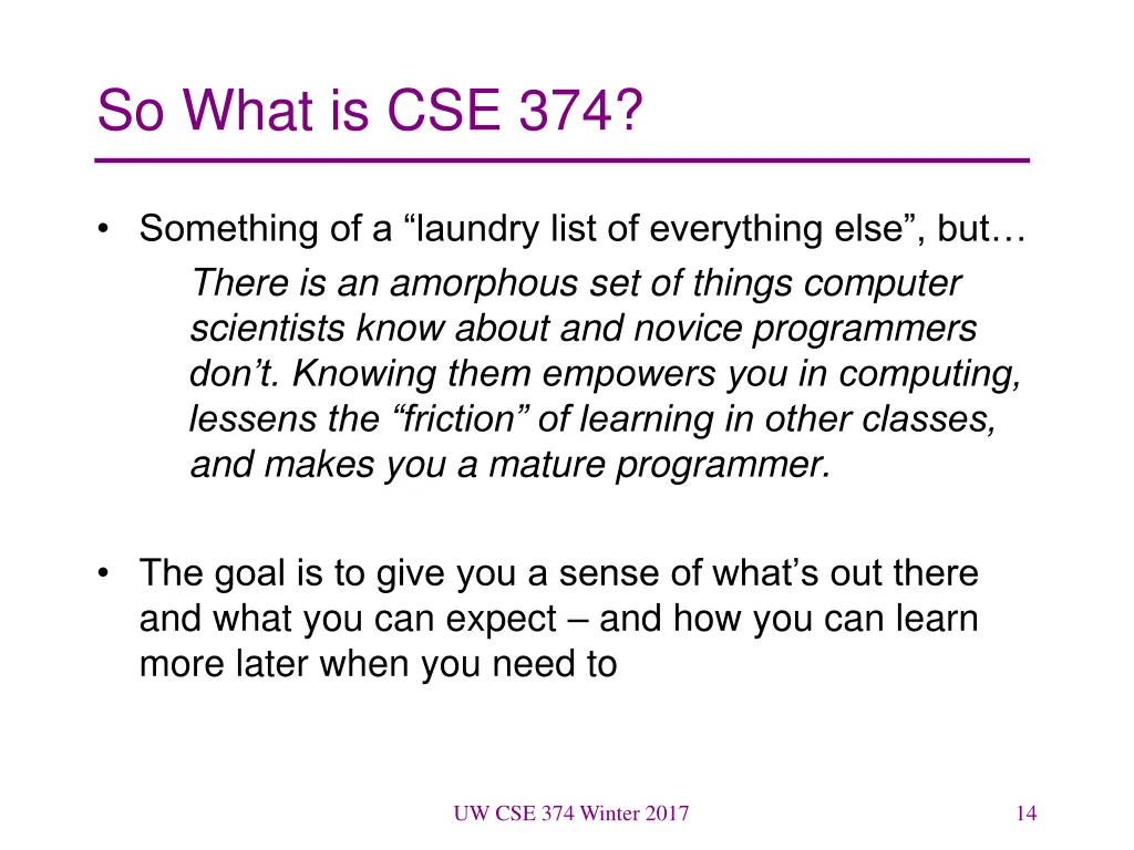 so what is cse 374