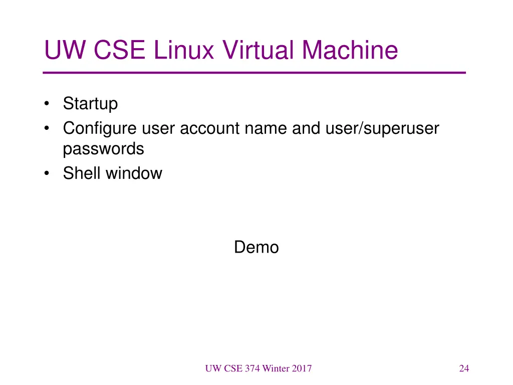 uw cse linux virtual machine