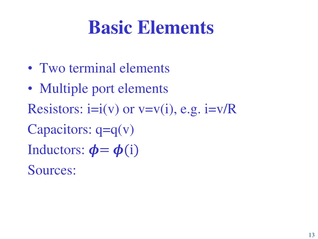 basic elements