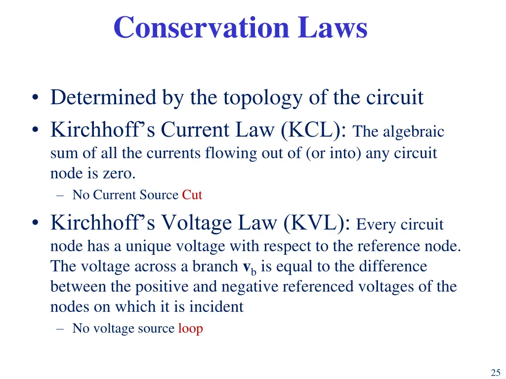 conservation laws