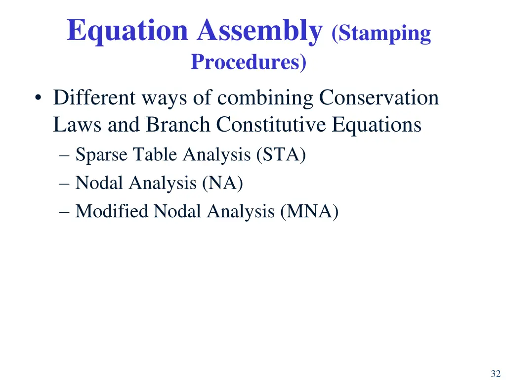 equation assembly stamping procedures different