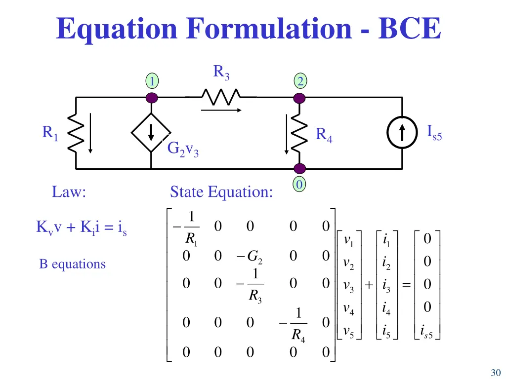 equation formulation bce