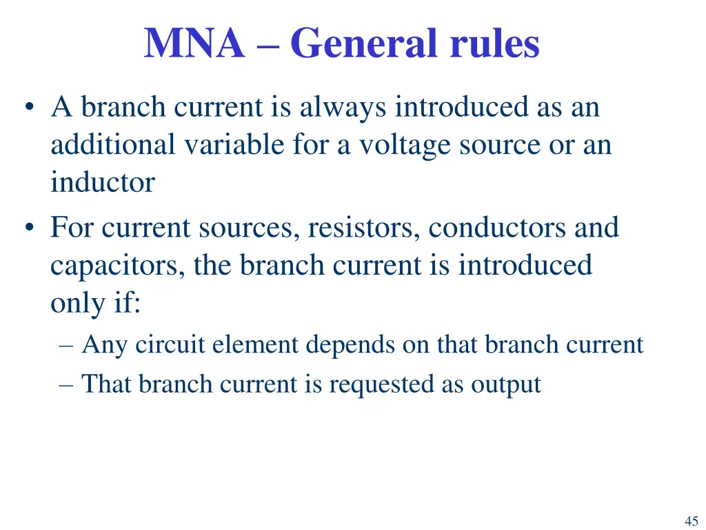 mna general rules
