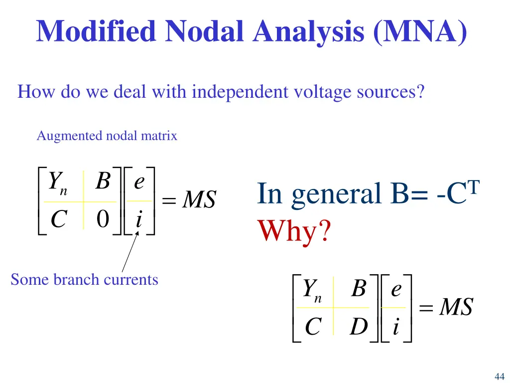 modified nodal analysis mna 1