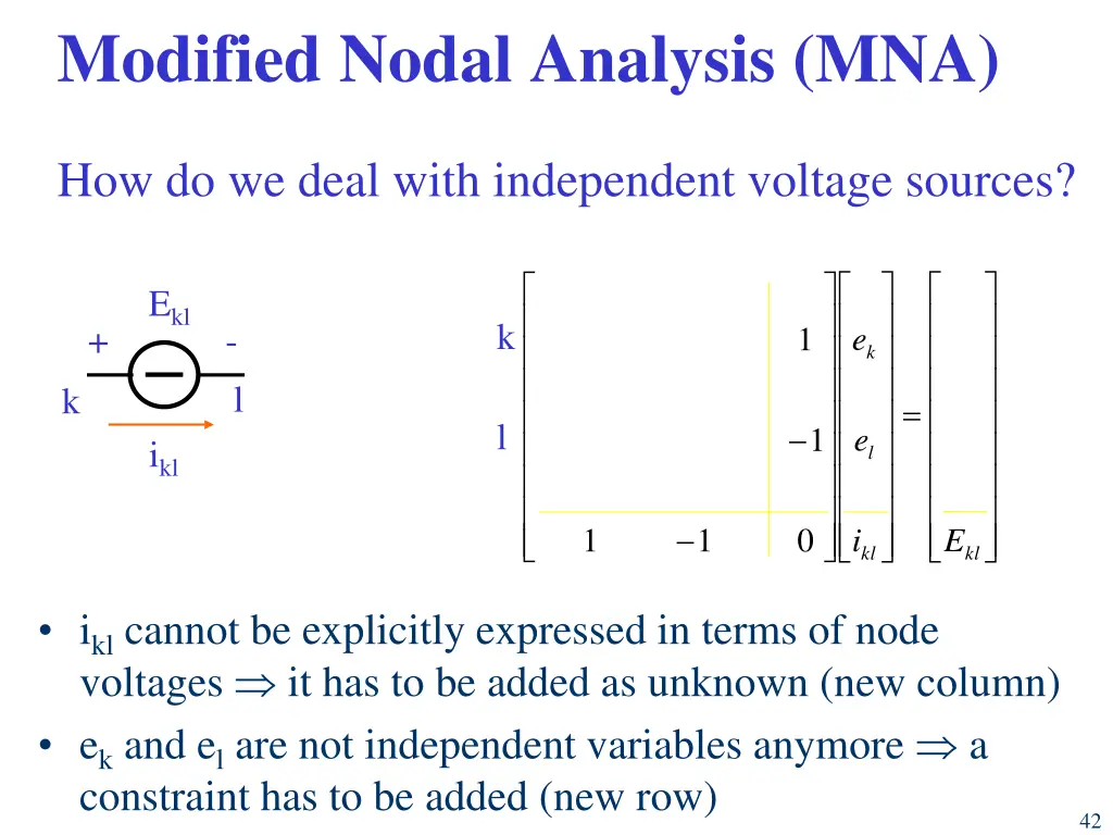 modified nodal analysis mna