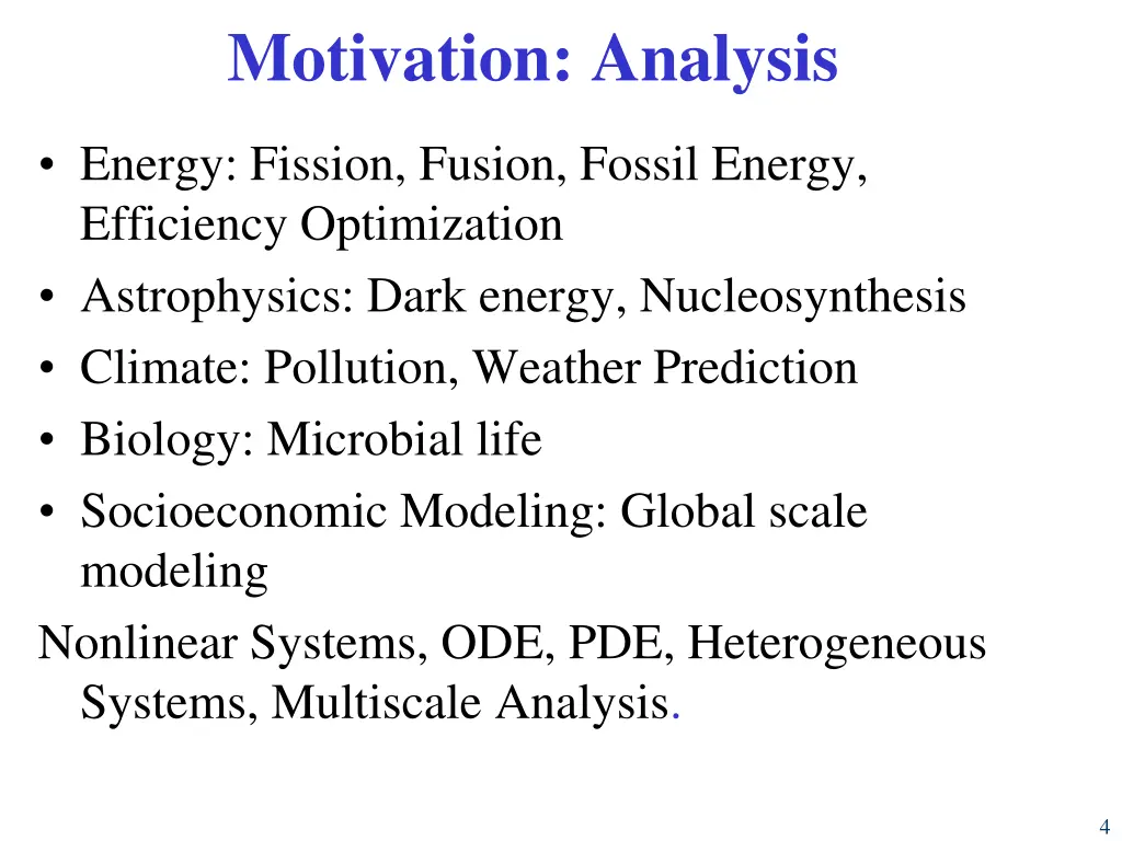 motivation analysis