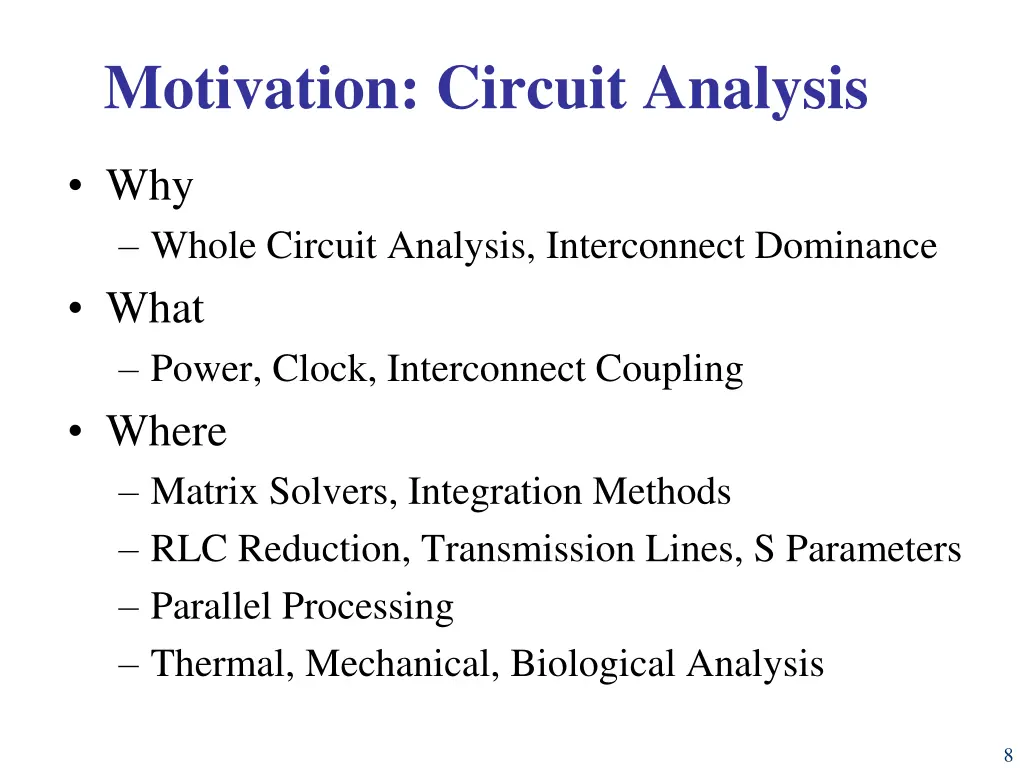 motivation circuit analysis