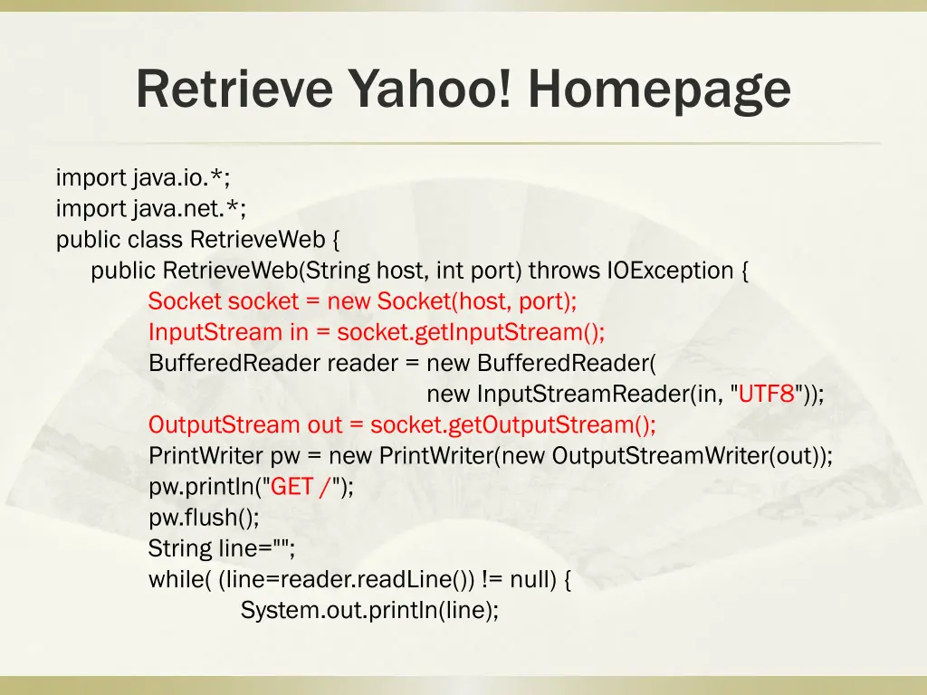 retrieve yahoo homepage