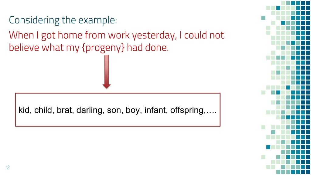 considering the example when i got home from work
