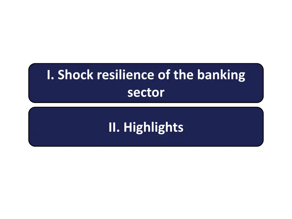 i shock resilience of the banking sector