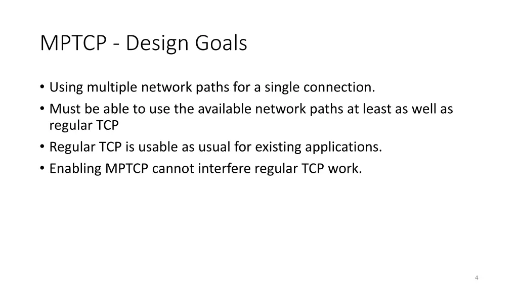 mptcp design goals