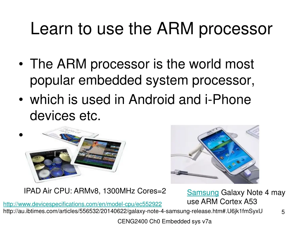 learn to use the arm processor