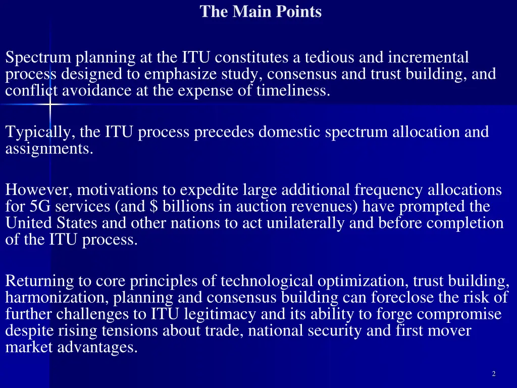 the main points