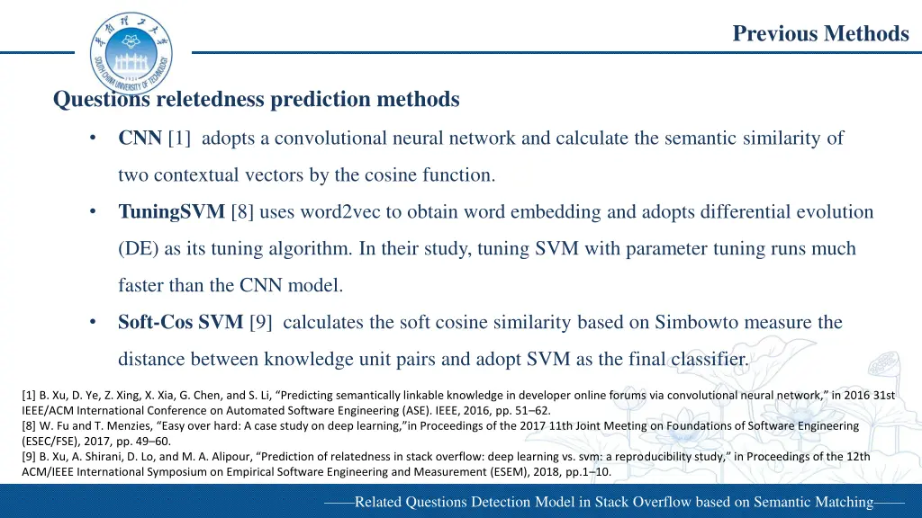 previous methods