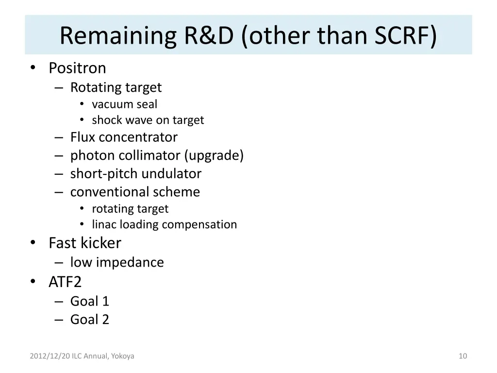 remaining r d other than scrf positron rotating