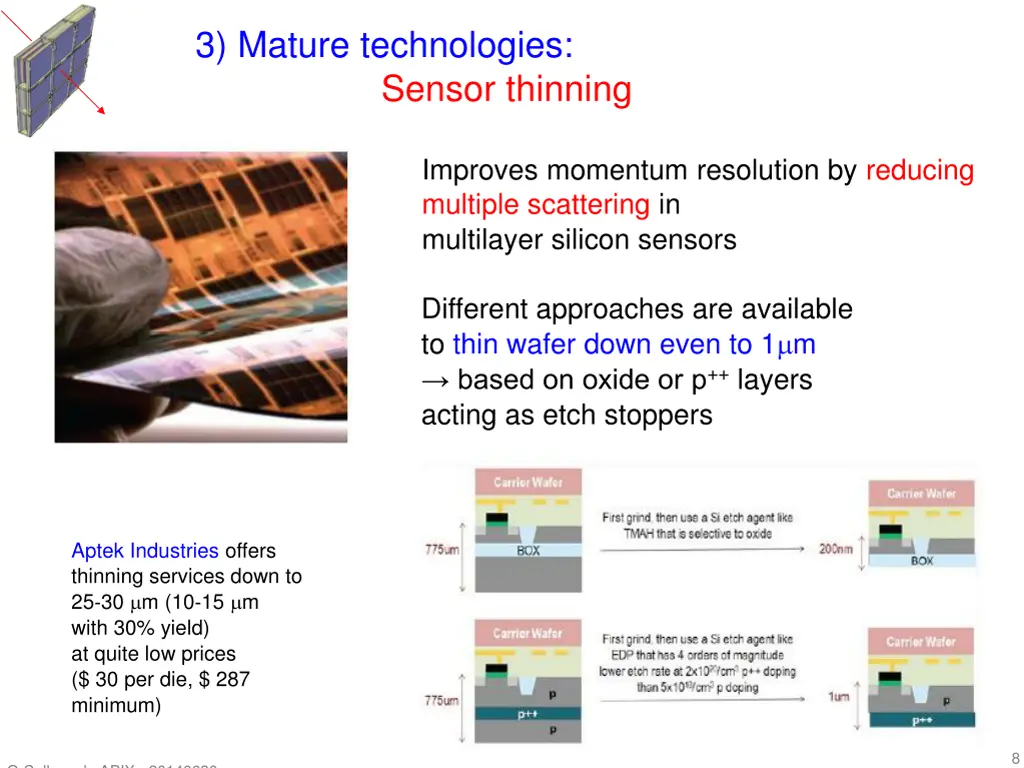 3 mature technologies sensor thinning