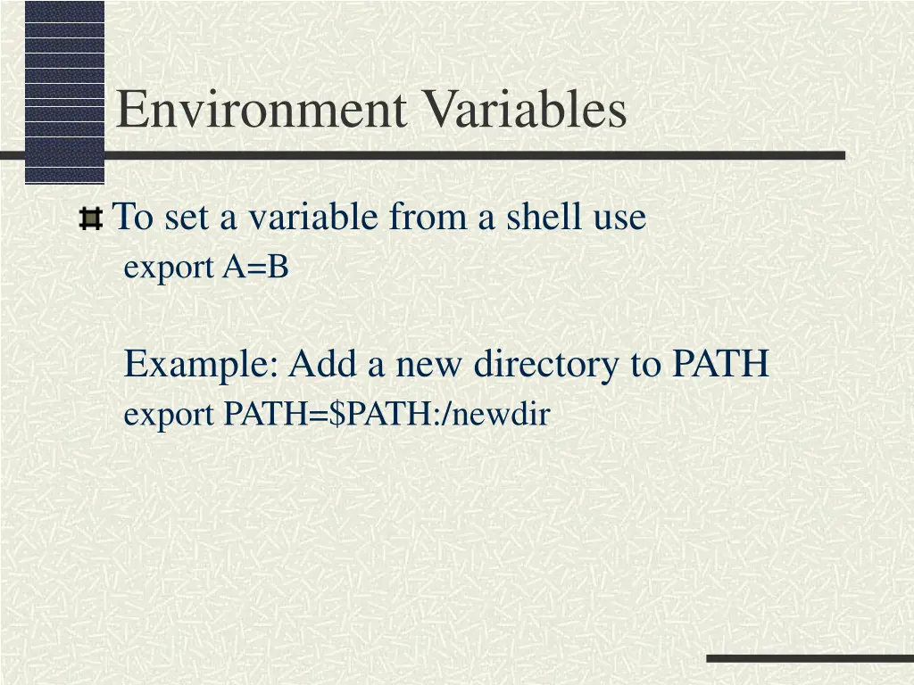 environment variables 1
