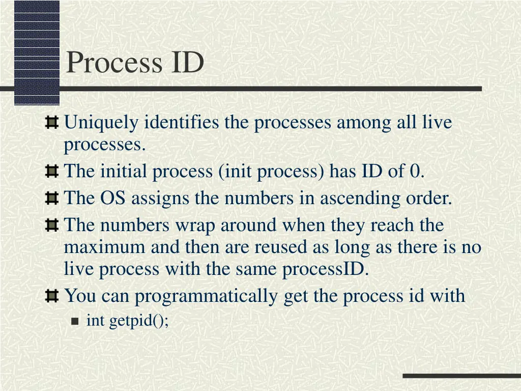 process id