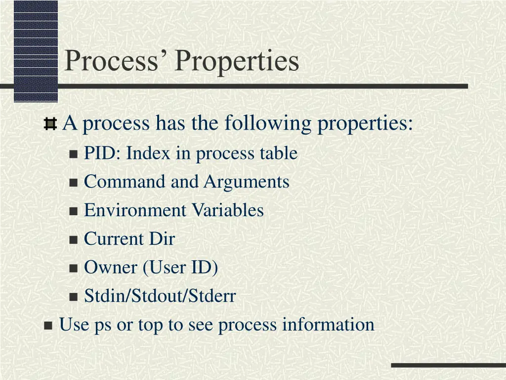 process properties